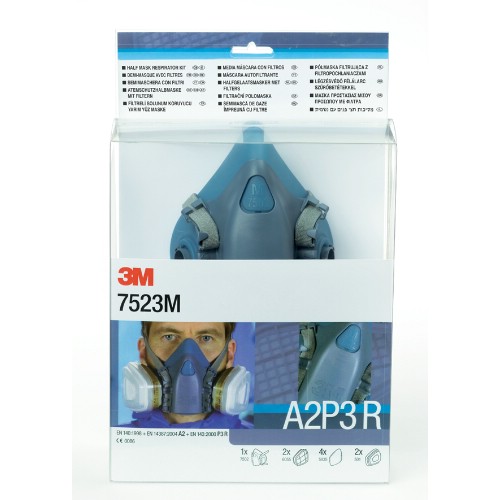 Halvmask 3M 7523 A2P3 R