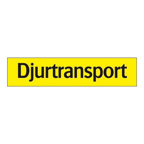Skylt djurtransport