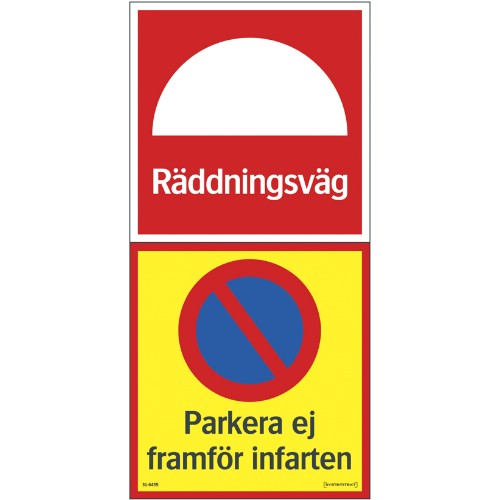 Skylt räddningsväg
