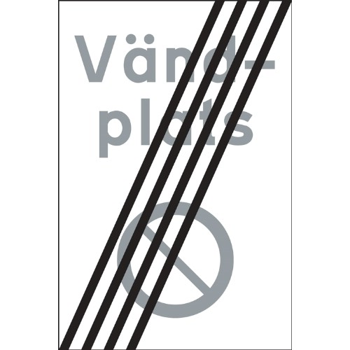 Vägmärke slut på vändplats