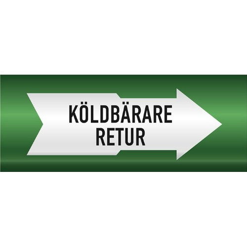 Rörmärkning VVS Köldbärare retur