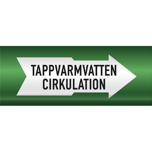 Rörmärkning VVS Tappvarmvatten cirkulation