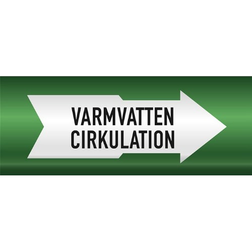 Rörmärkning VVS Varmvatten cirkulation