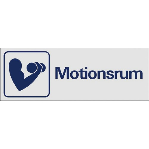 Skylt symbol motionsrum