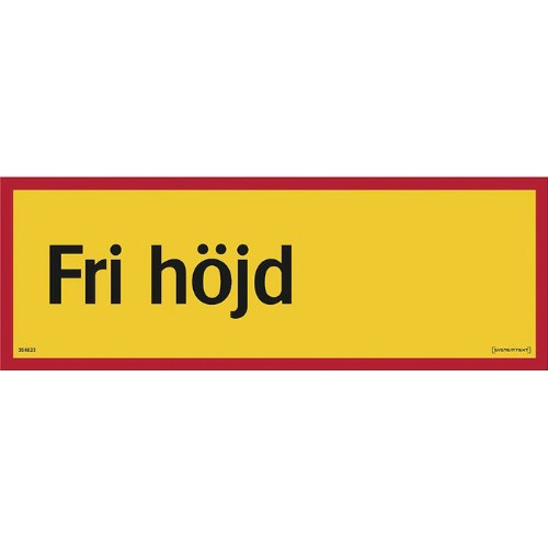 Skylt fri höjd