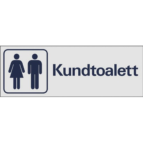 Skylt symbol kundtoalett
