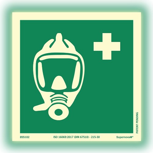 Skylt flykthuva Supernova+ färgefterlysande