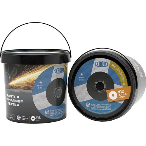 Kapskiva TYROLIT Basic Stål/Rostfritt 2 In 1 Typ 41 100-pack