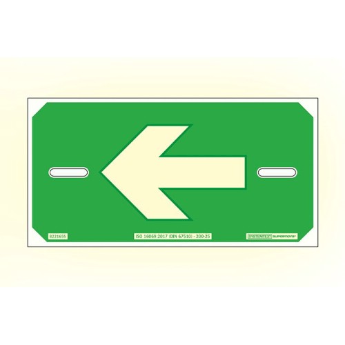 Skylt pil för gallerdurkplåt Supernova färgefterlysande