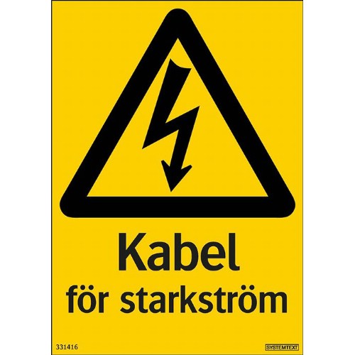 Skylt kabel för starkström